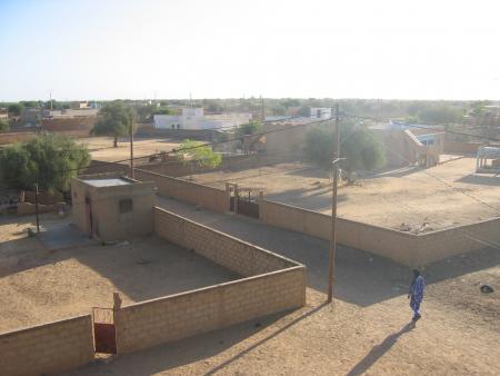 Vue aérienne du village de Madina Ndiathbé